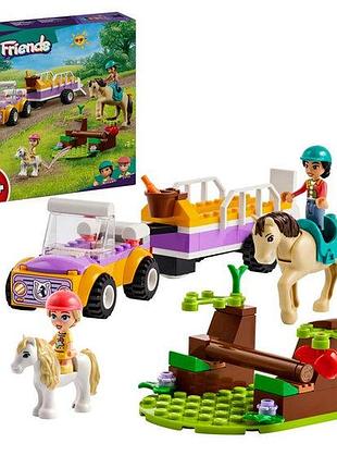 Конструктор лего френдс трейлер с лошадьми и пони lego friends 42634