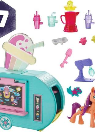 Игровой набор май лител пони санни старскаут минигрузовик для смузи my little pony smoothie truck 	f63397 фото