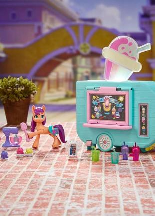 Игровой набор май лител пони санни старскаут минигрузовик для смузи my little pony smoothie truck 	f63392 фото