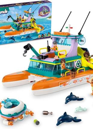 Конструктор лего френдс лодка морской спасательной бригады lego friends 41734