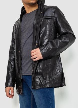 Куртка мужская демисезонная экокожа, цвет черный, 243r17033 фото