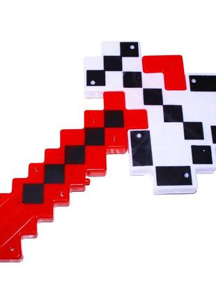 Дитяча іграшка сокира "minecraft" 9902 зі звуками та світлом червоний
