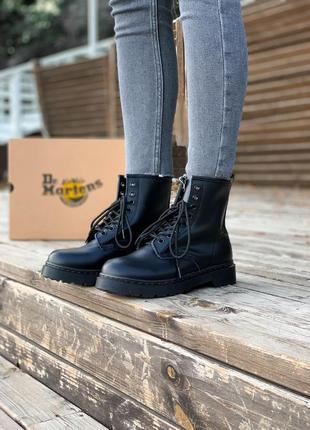 Черевики dr. martens 1460 black хутро