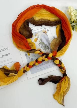 Плетеный шарф тюрбан, этнический шарф для женщин wowe3 фото