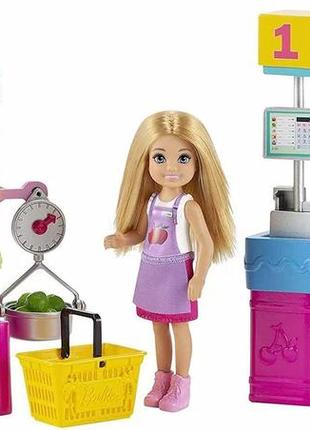 Кукла барби челси магазин продуктов barbie dreamtopia club chelsea gtf49