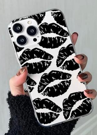 Панель transparentkiss для apple iphone 15 plus black