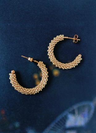 Серьги круглые конго кольца