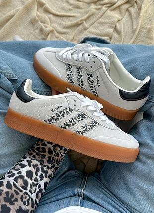 Adidas samba platform beige/leo