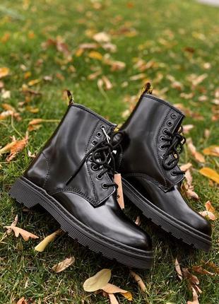 Черевики dr.martens all black хутро