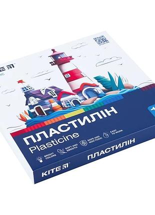 Пластилин kite classic k-1086, 12 цветов, 240 г
