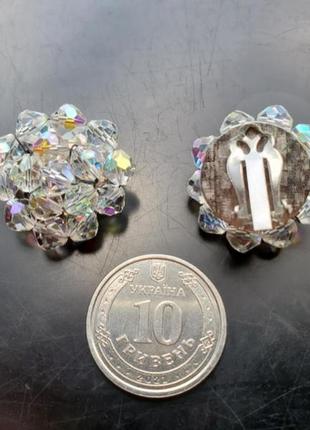 Кришталевий набор намисто та сережки-кліпси, 60ті, австрія10 фото