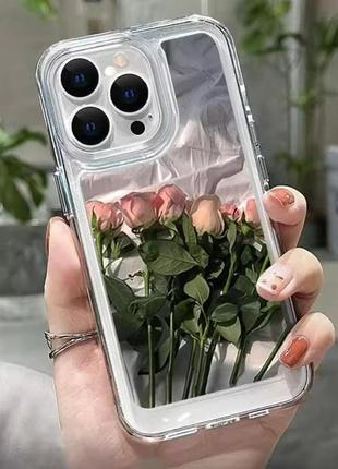 Панель roses_in_silk для apple iphone 14 promax з прозорим бортиком