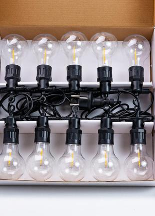 Гирлянда с круглыми лампочками гирлянда уличная 5 метров уличная гирлянда с большими лампами