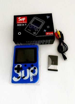 Портативна приставка консоль sup game box 500 in 1 blue3 фото