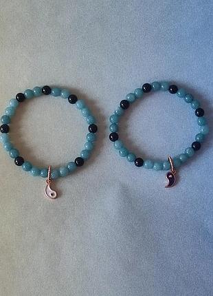 Парні браслети для подружок ін і ян