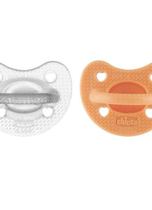 Пустушка силіконова chicco physioforma luxe 2 шт 6-16 міс (73033), дівчинка