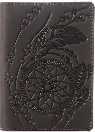 Обкладинка на паскот shvigel 13793 з вінтажної шкіри коричнева