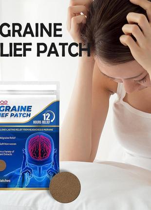 Пластир від головного болю та мігрені migraine relief patch 12 шт4 фото