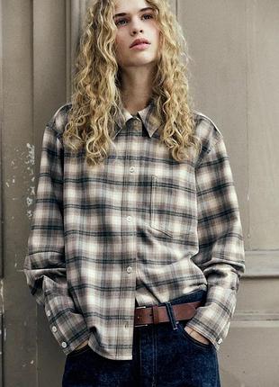 Верхняя рубашка фланелевая женская zara new