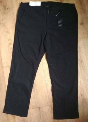 Батал! отличные котоновые черные брюки livergy p. 64, 66. заміри є на фото