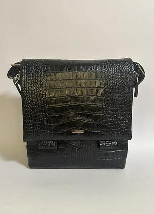 Сумка мужская натуральная кожа (крокодил)