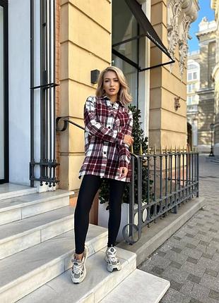 Рубашка теплая клетка 2