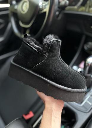 Уггі натуральна замша на платформі зима угги