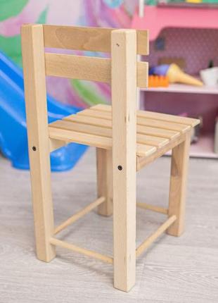 Детский деревянный стульчик 45х25х25 см мебель в детскую комнату из натурального дерева3 фото