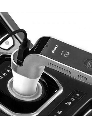 Трансмітер bluetooth usb + гучний зв'язок  car g7 gray