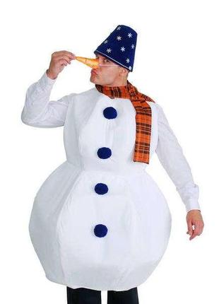 Костюм сніговика дорослий вм217 розмір універсальний