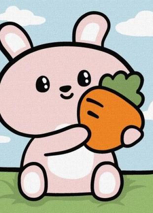 Картина по номерам (для детей) "зайчик" 18х18 см