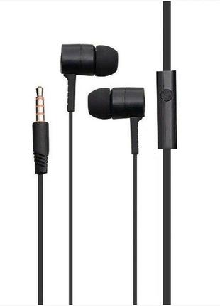 Наушники проводные celebrat d2 (микрофон, плоский шнур) black