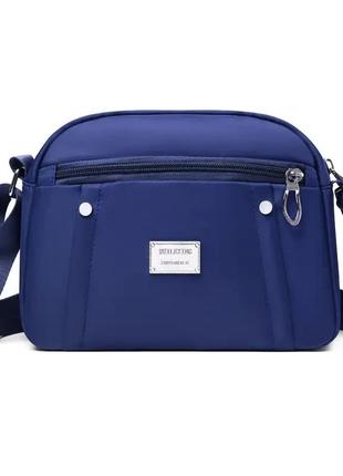 Жіноча нейлонова сумка у синьому кольорі 23*19*8см weilexing | 994