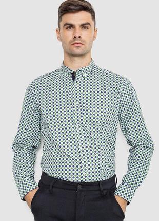 Сорочка чоловіча повсякденна, колір молочно-зелений, 247r401