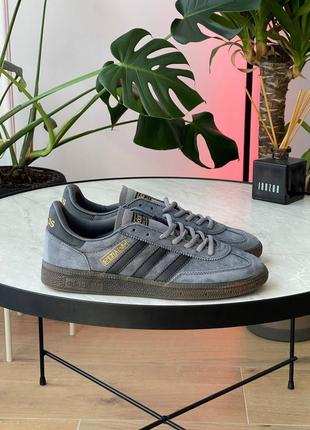 Брендовые мужские кроссовки adidas spezial grey black brown * lastrd