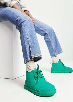 Жіночі черевики уггі оригінал ugg neumel boots in emerald green 38 розмір