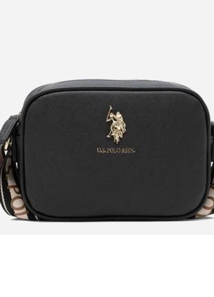 Сумка-кроссбоди женская черная u.s. polo assn, новая с бирками