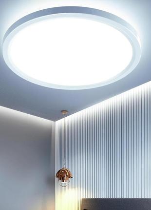 Світильник світлодіодний стельовий otren, 24 вт, денне біле світло, 4500 к, ip44, водонепроникний, 2 шт.