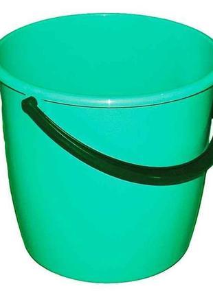 Відро пл. 10л харч. бірюзове тм мед  7копійок