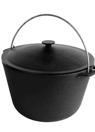 Котел туристичний чавунний 8 л з чавунною кришкою туризм тм brizoll  7копійок
