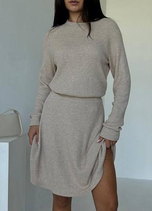Костюм юбка солнце клеш ангора вязка 42-52 р-р