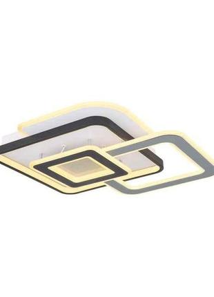 Люстра led 2700-6000к mare з пультом та app, 106w, 6526лм, 560х480х80мм, чорний/білий, акрил. арт.51-313-008