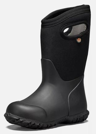 Cапоги резиновые осень/зима bogs waterproof 30 черный
