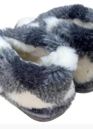 Чуни из овчины на войлочной подошве