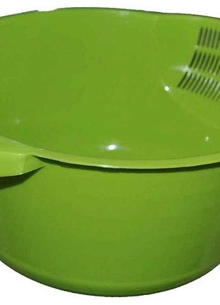 Миска пл. 1,5л з сіткою для зливу салато тм консенсус  7копійок