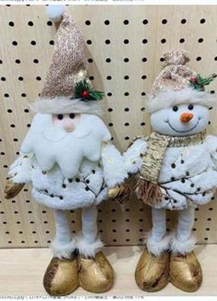 Фігура новорічна 40см santa snowman m48359 тм stenson  7копійок