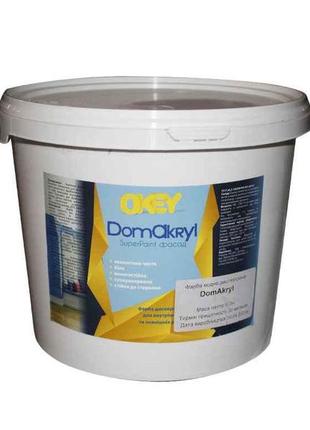 Фарба фасадна 12,6кг біла domakryl тм okey