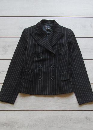 1+1=3 🎁 шикарний піджак жакет в смужку 100% вовна шерсть від zara