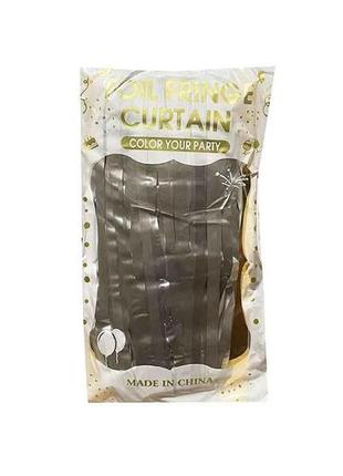 Шторка для фотозони 100см*200см срібна m48310 тм stenson