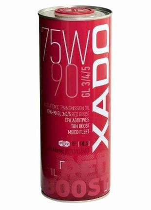 Масло для трансмісій 75w-90 1л gl 3/4/5 red boost, ж/б тм xado 7копійок